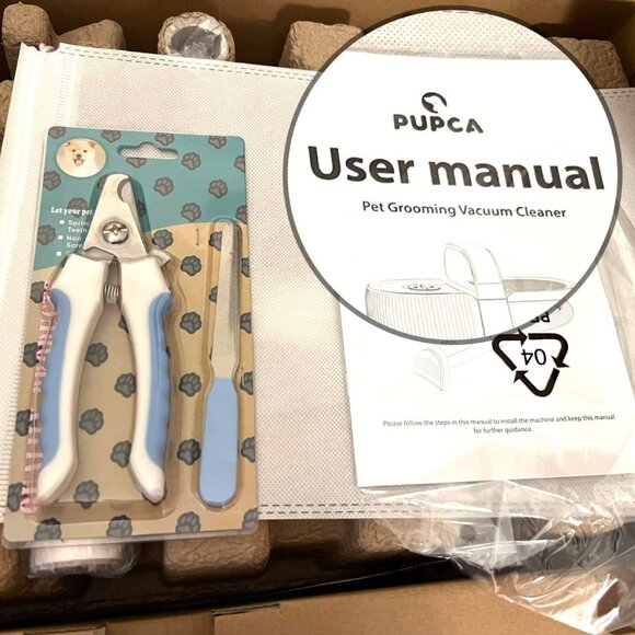 Dog Grooming Vacuum Kit‎ | 6-in-1 Pet Clippers, Shedding Brush & Hair Collector - Picture 9 of 9